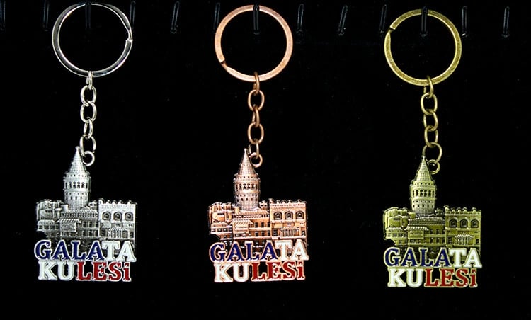 Metal Galata Kulesi Anahtarlık Model 2