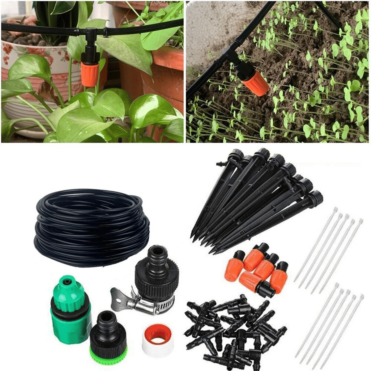 Mikro Damlama Sulama - Bahçe Sulama Hortum Seti 10 Metre Hortum Ve Parçaları