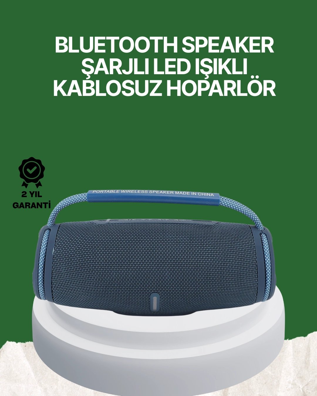 Net Stereo Ses Sunan IPX5 Su Geçirmez Bluetooth Hoparlör