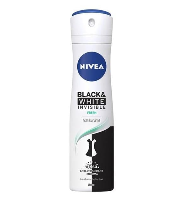 Nivea İnvisible Black&Whıte Fresh Sprey Deodorant 150Ml Kadın