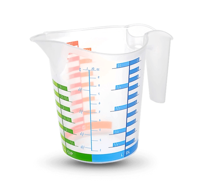 Ölçü Kabı Dereceli Renkli 1000 ML