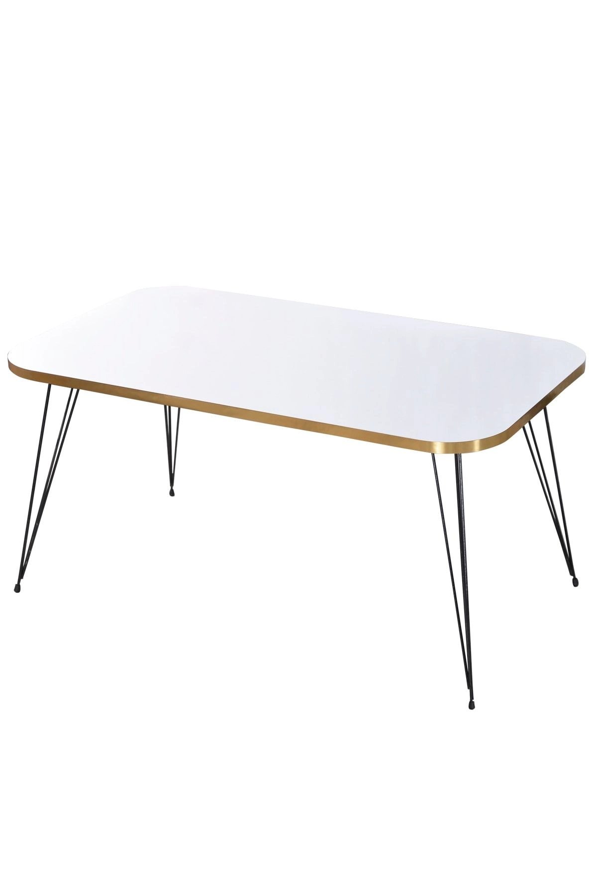 Orta Sehpa Kr Siyah Tel Ayak Altın Beyaz