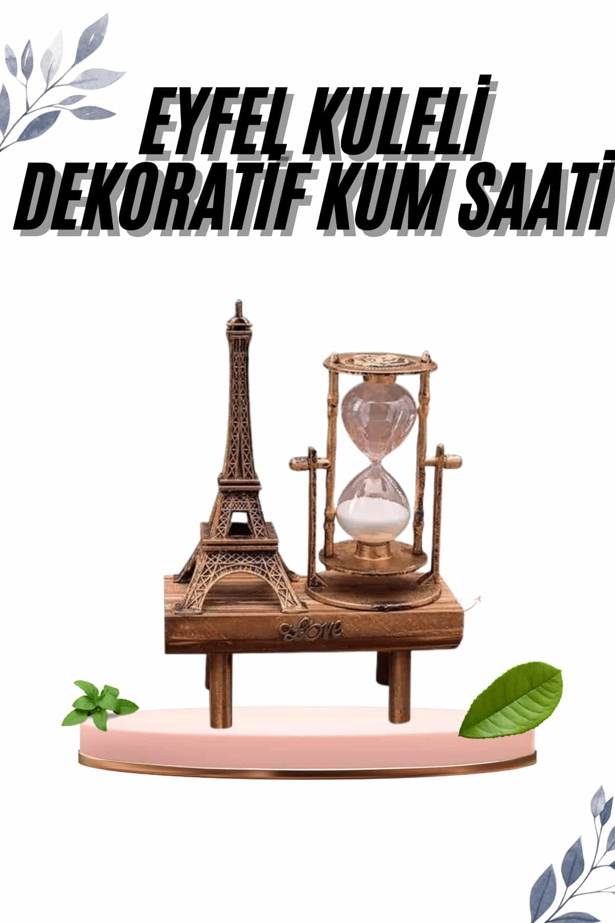 Paris Eyfel Kulesi Hediyelik Eyfel Retro Kum Saati Dekoratif Eşya