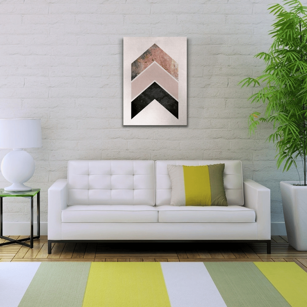 Pastel Renklerde Geometrik Şekiller Kanvas Tablo 50 x 70