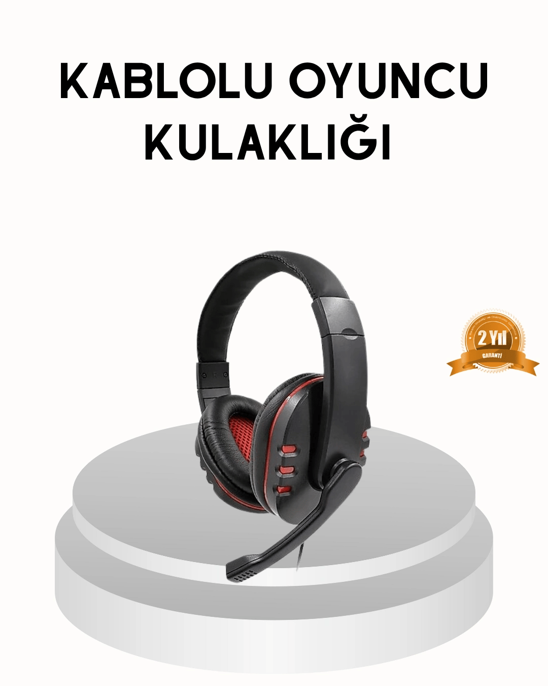 Profesyonel  Kulaklık – Mikrofonlu, Yumuşak Pedli, Stereo Ses Kalitesi, Tere Dayanıklı