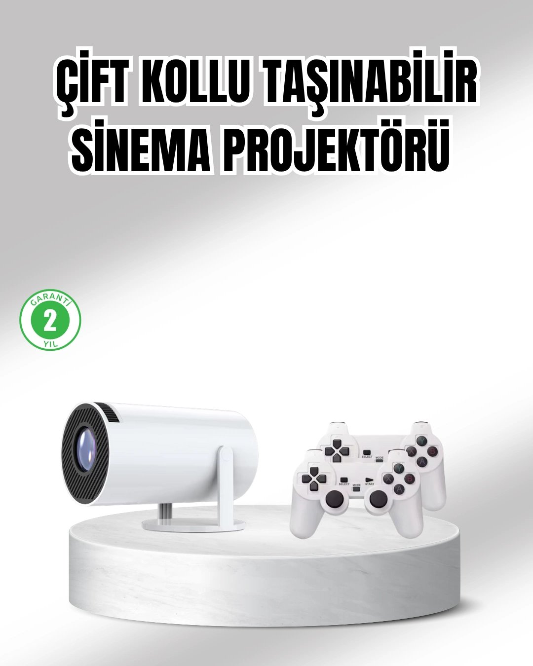 Projeksiyon Cihazı 4K Destekli Kablosuz Bağlantılı Bluetooth 5.0