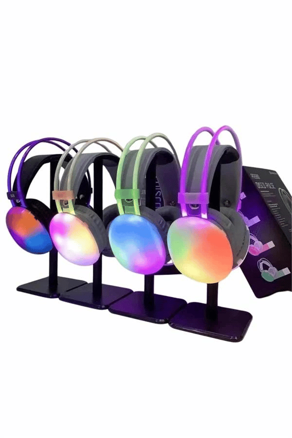 RGB Işıklı Yüksek Ses Kaliteli Kablosuz Kulak Üstü Bluetooth Kulaklık