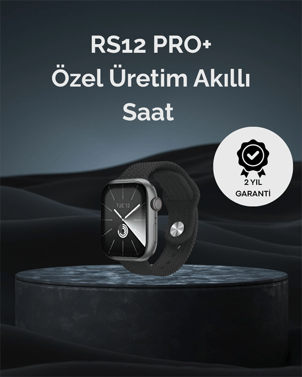 RS12 PRO+ 2025 Serisi Uzun Şarj Süreli Garantili Full Ekranlı Özel Üretim Akıllı Saat – 2GB Hafıza, AMOLED, GPS, Sesli Arama