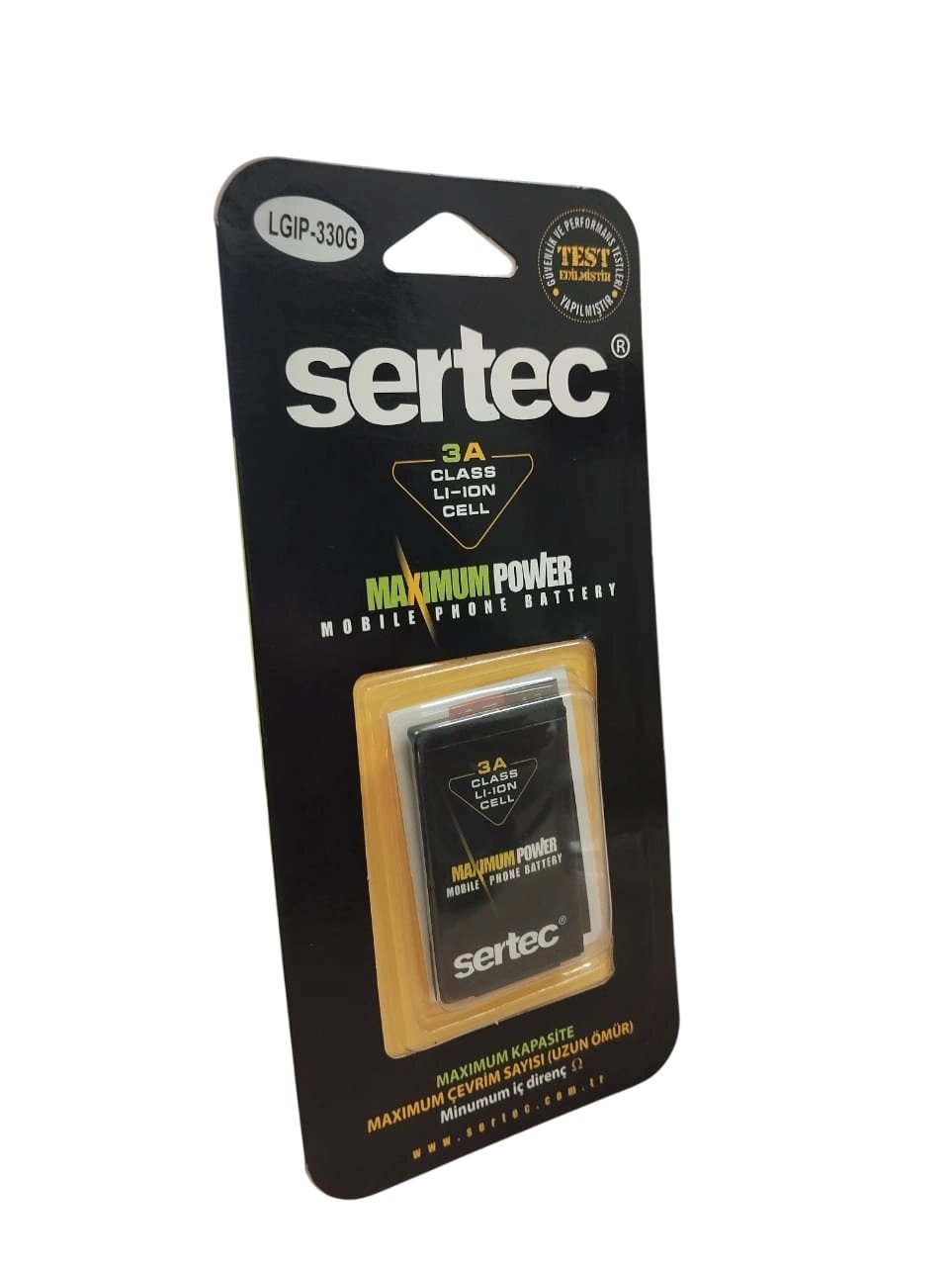 SERTEC - LG KM380 / KT520 / LGIP-330G Uyumlu Batarya