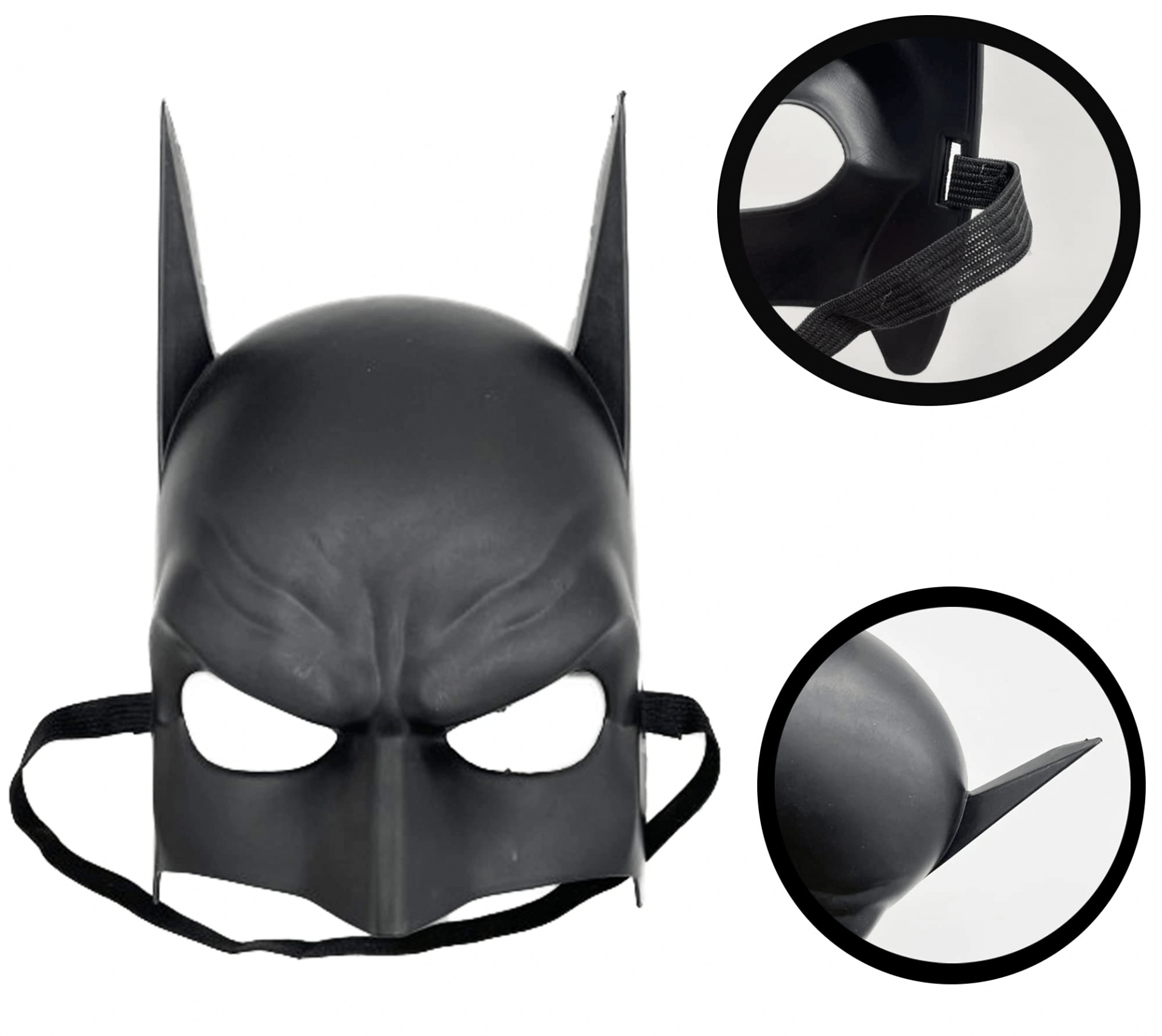 Siyah Çocuk Batman Maskesi Lastikli