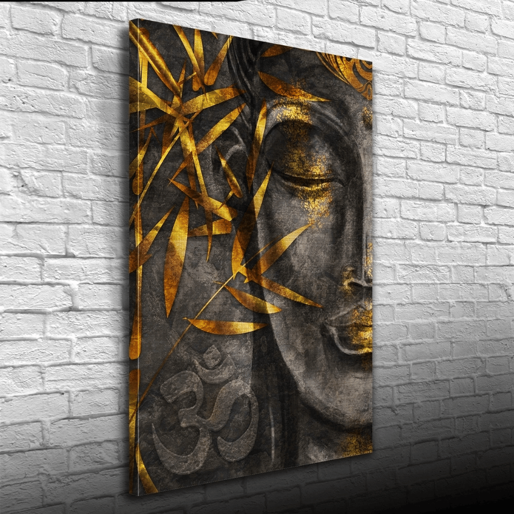 Soyut Gri ve Altın rengi Kadın Görseli Kanvas Tablo 50 x 70