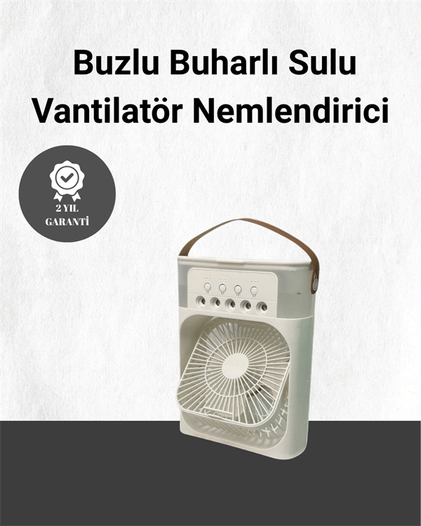 Spreyli Mini Masaüstü Fan | 500ML Su Hazneli, 3 Kademeli Soğutucu