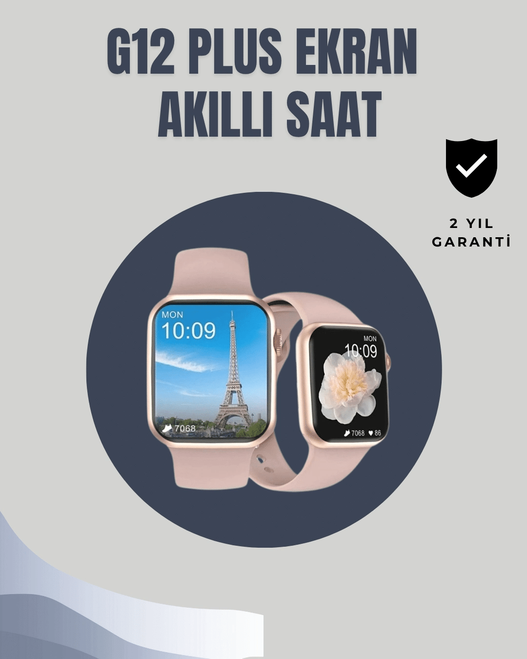 Su Geçirmez Akıllı Saat – 300 mAh Batarya, Sesli Arama, Uyku & Adım Takibi