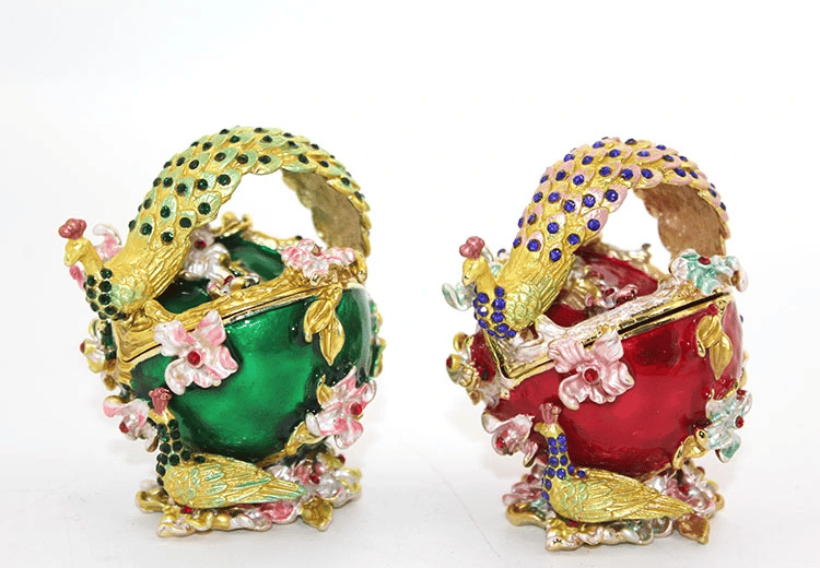 Swarovski Taşlı Tavuskuşu Kutu