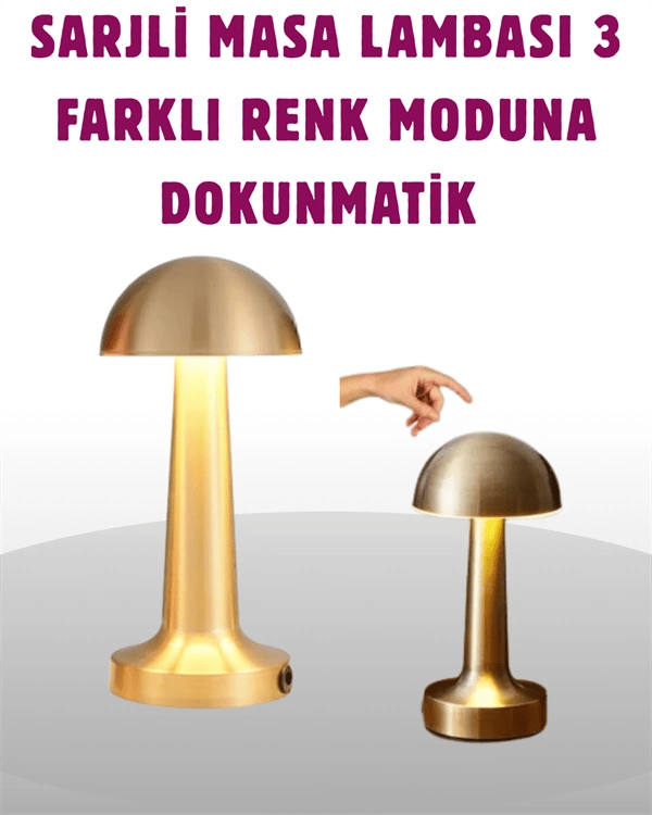 Taşınabilir Dokunmatik LED Lamba – Sıcak & Soğuk Işık Ayarı