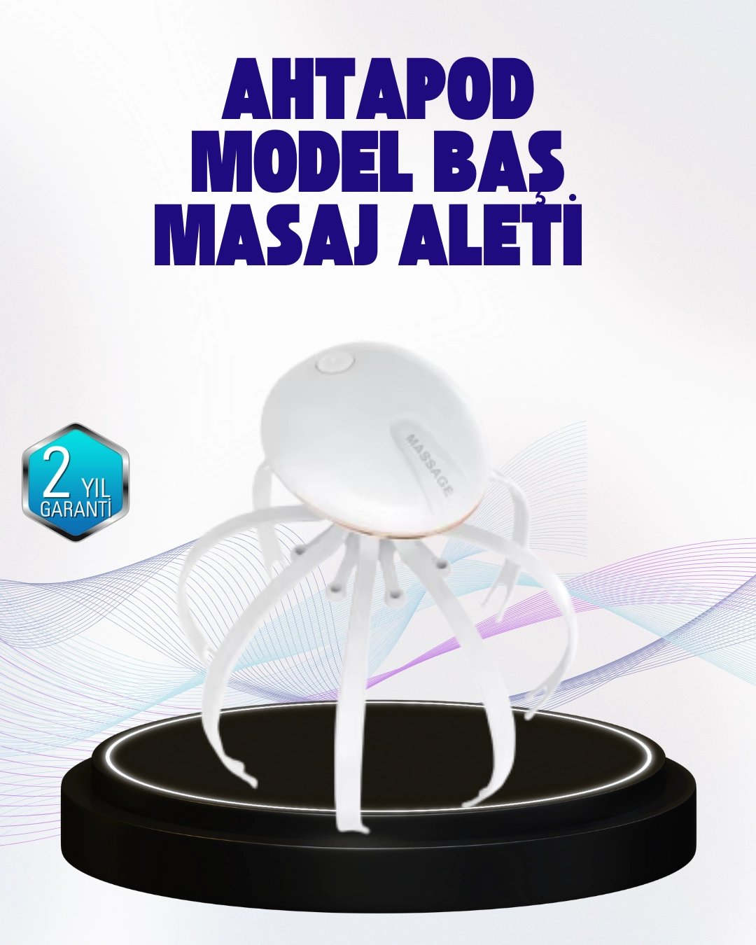 Taşınabilir Elektrikli Kafa Masaj Cihazı Sessiz Motor ve Ergonomik Tasarım