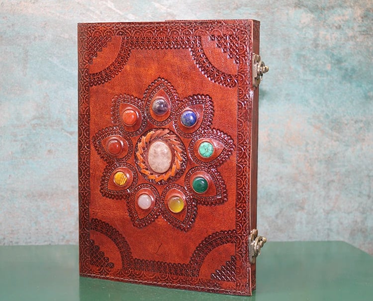 Taşlı Deri Defter Model 14