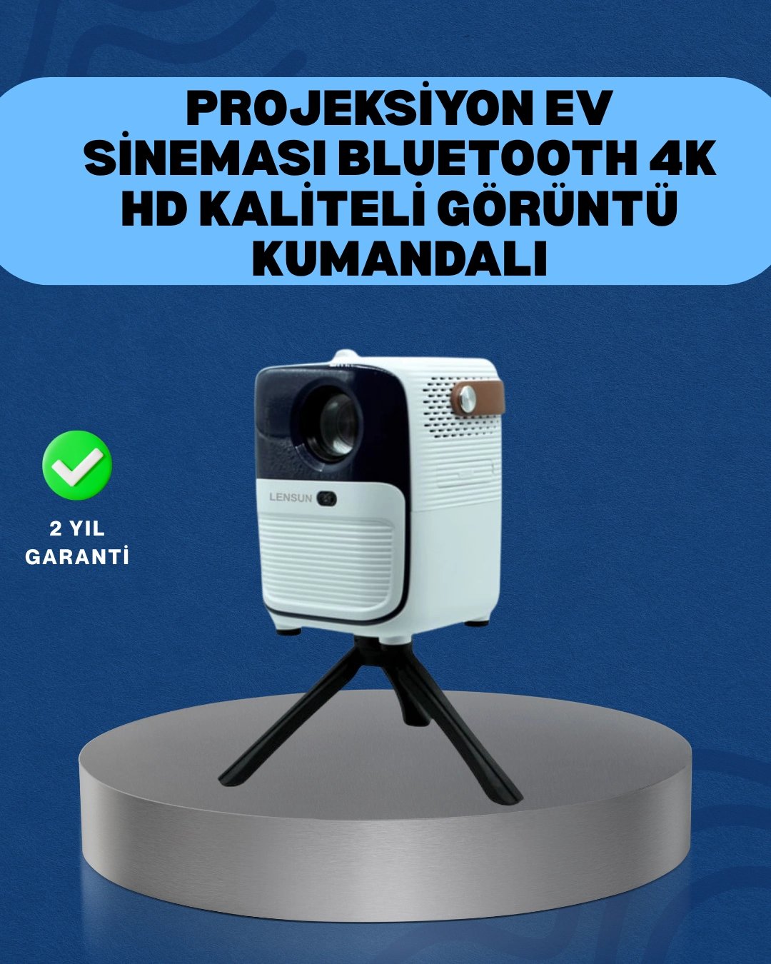 Ultra HD Çözünürlüklü Taşınabilir Projektör – 1920x1080 Piksel Görüntü Kalitesi