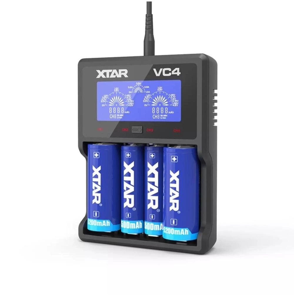 Xtar VC4 Dörtlü Li-ion / NI-CD / NI-MH Pil Şarj Cihazı