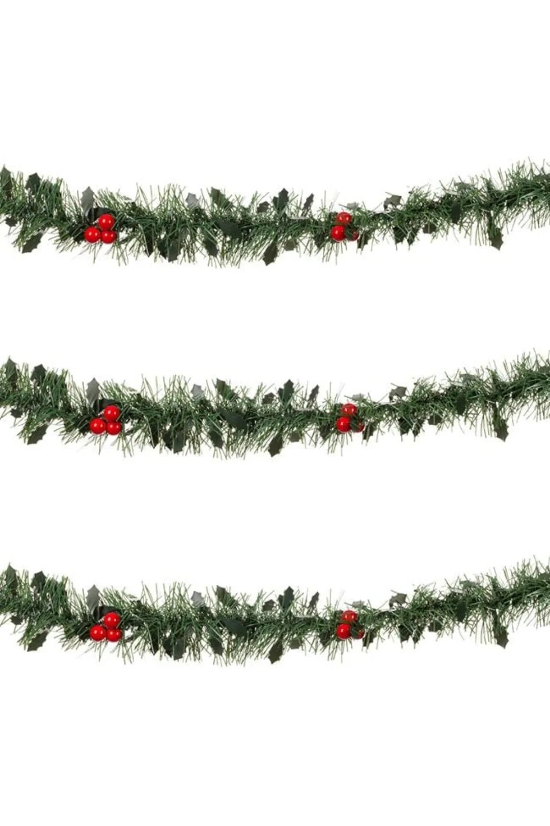 Yılbaşı Ökseotu Meyveli Noel Yeşili Garland 3m*7cm