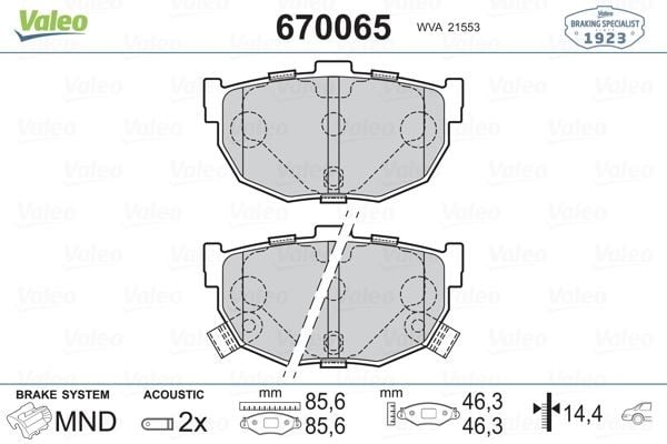 ARKA FREN BALATA HYUNDAI ELANTRA 1.6L G4ED 01-06 / COUPE 1.6L 96-02 / KIA CERATO 1.6L G4ED 04-> 1.5L D4FA CRDİ 04-06 1.6L D4FB 07-10 2.0L D4EA dizel 04-06