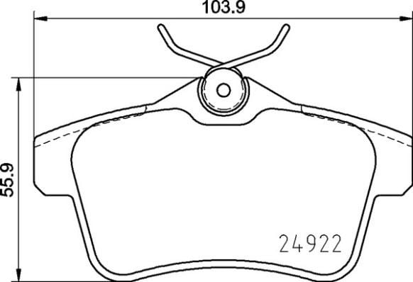 ARKA FREN BALATASI PEUGEOT P3008 09>16 P5008 09>17 P508 10>18 P308 GTI-RZC 10>14 CITROEN C4 09>16 DS4-DS5 11>15
