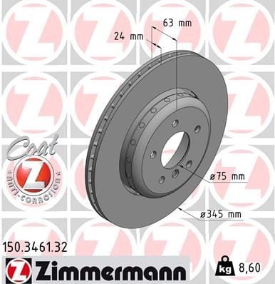 ARKA FREN DİSKİ BMW 5 E60 -5 TOURİNG E61 -6 E63 -6 CONVERTİBLE E64 986479729-9864790000000000000-DF6624S