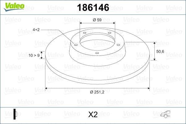 ARKA FREN DISKI FIAT BRAVO II 07> STILO 01> LINEA 07> ALFA ROMEO MITO 08> LANCIA DELTA II 08> 251.5x10x4DL