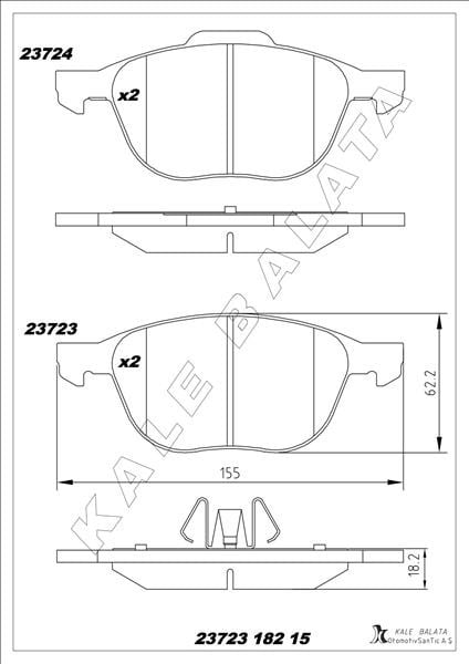 BALATA ÖN C-MAX-C-MAX II-C-MAAX II VAN-ECOSPORT-FOCUS C-MAX-FOCUS II.III-GRAND C-MAX-KUGA I.II SHİM