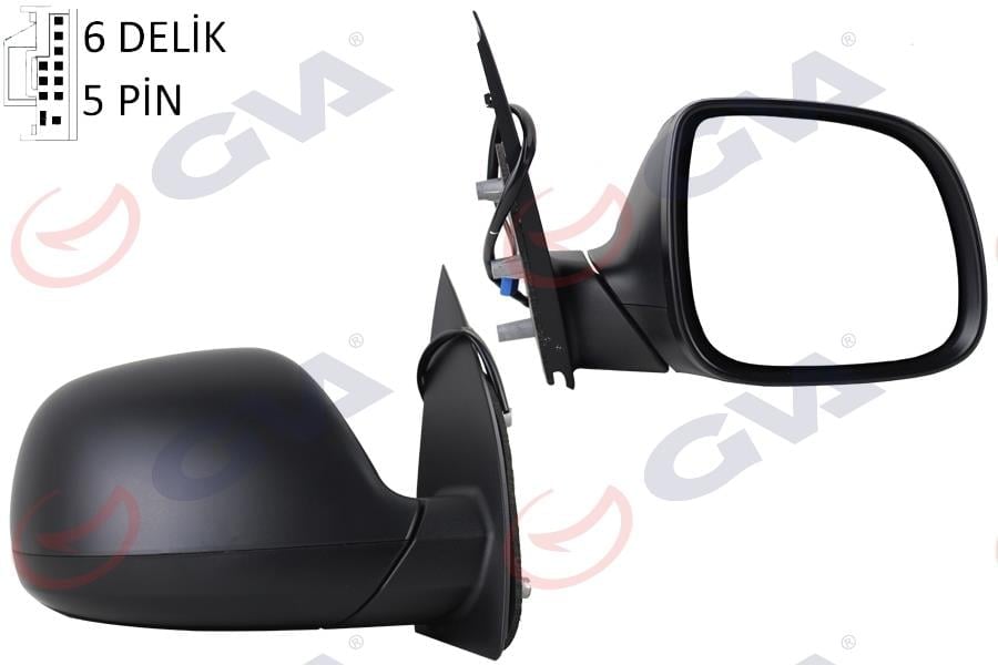 DIŞ DİKİZ AYNASI SAĞ AMAROK 09> ELEKTRİKLİ ISITMALI DESENLİ KONVEKS 5 FİŞ VM-6190EHR