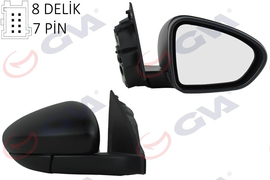 DIŞ DİKİZ AYNASI SAĞ EGEA 15- ELEKTRİKLİ ISITMALI SENSÖRLÜ DESENLİ KONVEKS 7 FİŞ