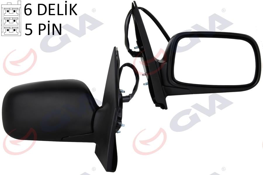 DIŞ DİKİZ AYNASI SAĞ YARİS 99> ELEKTRİKLİ ISITMALI KONVEKS 5 FİŞ VM-261EHR
