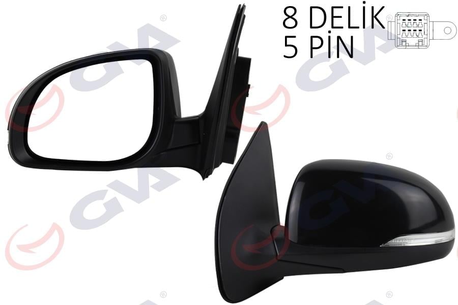 DIŞ DİKİZ AYNASI SOL İ20 12> ELEKTRİKLİ ISITMALI SİNYALLİ KONVEKS