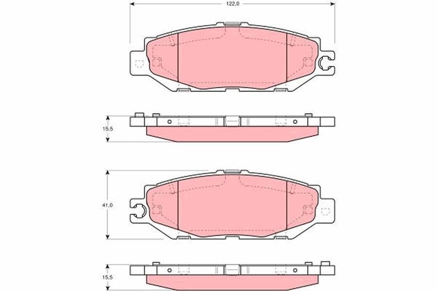 DİSK BALATA ARKA AKS LEXUS LS F1 -LS F2 TOYOTA CELSIOR UCF2 -CENTURY G5 1997->2000