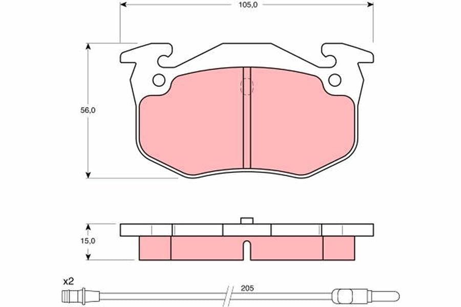 DİSK BALATA ARKA AKS RENAULT SAFRANE I B54 1992->1996