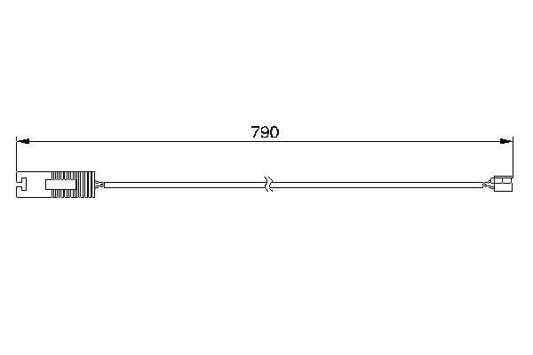 DİSK BALATA İKAZ KABLOSU. ARKA. 790 MM