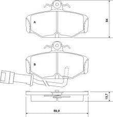 DİSK FREN BALATASI ARKA FORD ESCORT 2.0 10/91-10/96