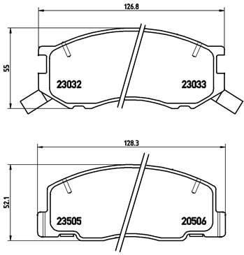 DİSK FREN BALATASI ÖN TOYOTA Previa 2.4 05/90 - 08/00