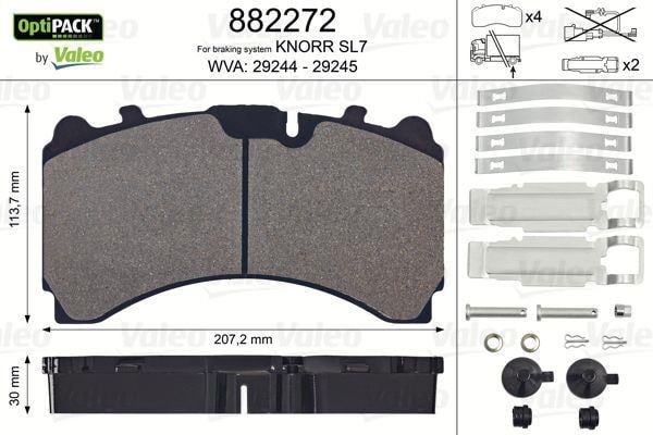 DİSK FREN BALATASI OPTIPACK ARKA AKS MB ACTROS MP4 2011- SENSÖRSÜZ