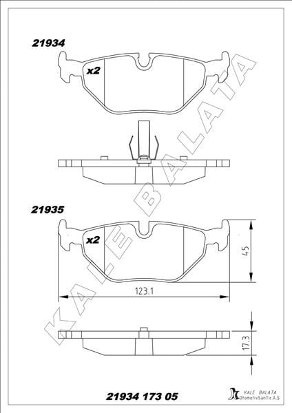 FREN BALATASI ARKA BMW E30 E36 E46 E85 E86