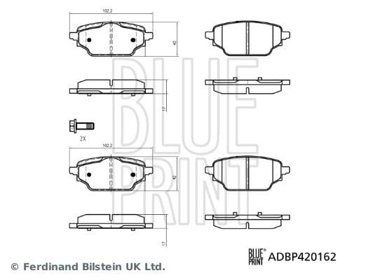 FREN BALATASI ARKA RENAULT KANGOO III 23> NISSAN TOWNSTAR 25>