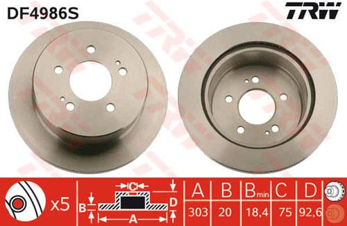 FREN DİSKİ ARKA AKS HYUNDAI H-1 / STAREX BUS A1 -H-1 PLATFORM/CHASSİS-H-1 VAN A1 JAC REFINE M5 I 2009->2012
