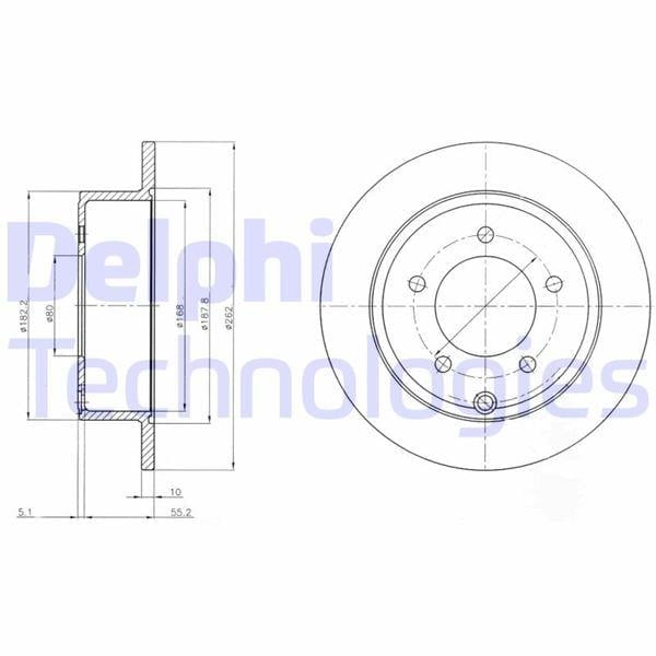 FREN DİSKİ ARKA JEEP COMPASS 06> PATRIOT 09>17 262x10.1x8.4 MM