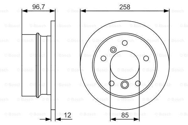 FREN DISKI ARKA MERCEDES W463 B901>B904 . VW LT 28-35-46