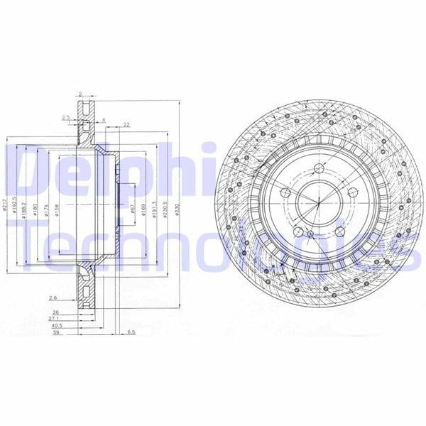 FREN DİSKİ ÇİFTLİ PAKET . DELİKLİ ARKA MERCEDES E55 04/2002 >