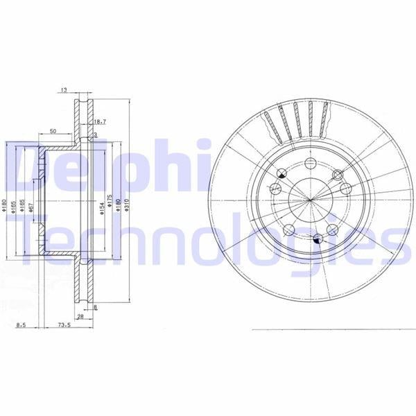 FREN DİSKİ ÇİFTLİ PAKET . DELİKLİ ÖN MERCEDES 300. S280. S320 02/1991 > 01/1999