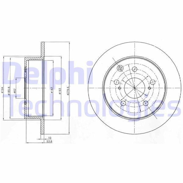 FREN DİSKİ ÇİFTLİ PAKET . DELİKSİZ ARKA TOYOTA AVENSIS 04/2005 > 06/2009