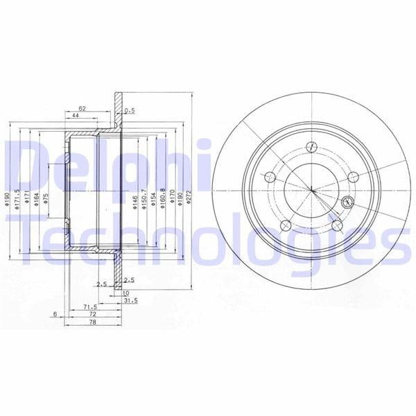 FREN DİSKİ ÇİFTLİ PAKET . DELİKSİZ ARKA BMW 316. 318 04/1991 > 01/2001