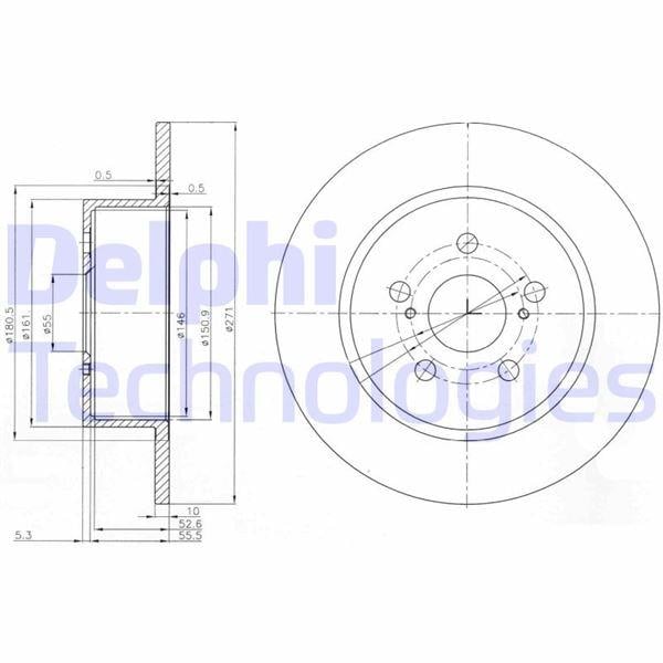 FREN DİSKİ ÇİFTLİ PAKET . DELİKSİZ ARKA TOYOTA AVENSIS 08/2001 > 03/2003