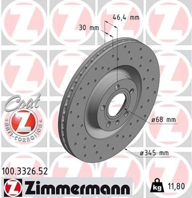 FREN DİSKİ ÖN X1 AUDI A4 AVANT 2003.03>2004.12 AUDI A4 2005.06>2008.06 AUDI A4 CONVERTIBLE 2004. DELİKLİ --DF4757S